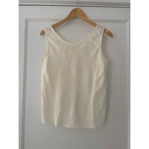 Vintage Bias Cut Cream Silk Tank SZ M